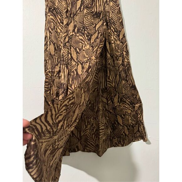 Wilfred 100% silk snake print front slit 2 - Picture 2 of 9